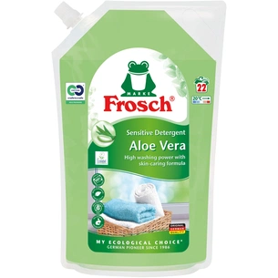 Гель для прання Frosch Aloe Vera Sensitiv Дой-пак 1.5 л (4009175968265) зображення 1