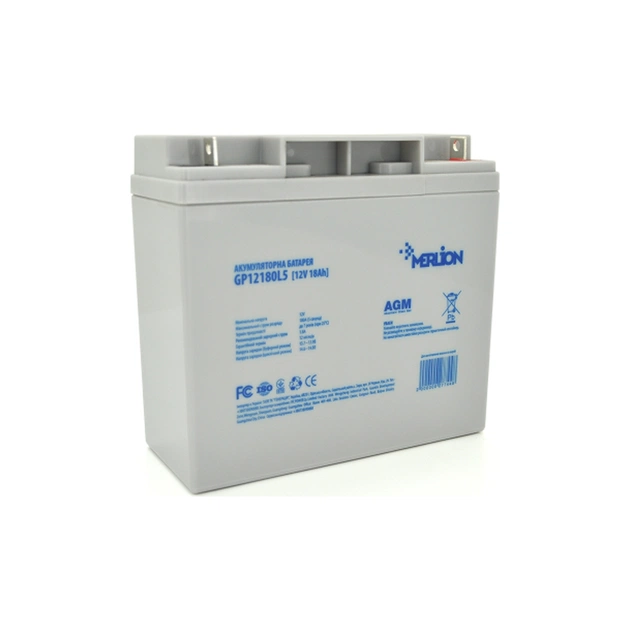Батарея до ДБЖ Merlion 12V-18Ah (GP12180L5) - зображення 1