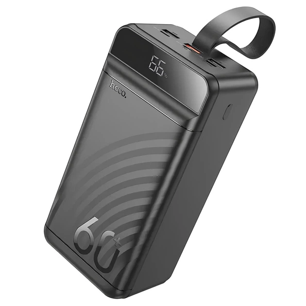 Батарея універсальна HOCO 60000mAh Element PD/20W, QC/22.5W, LED Lamp, Black (J123C / 714736) - зображення 1