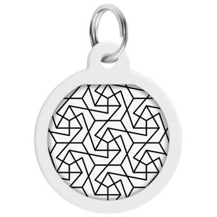 Адресник для тварин WAUDOG Smart ID з QR паспортом "Геометрія", коло 25 мм (0625-0202) зображення 1