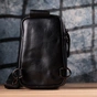 Сумка Vintage Слінг для чоловіків з натуральної шкіри Чорна (sale_15105) - зменшене зображення 11
