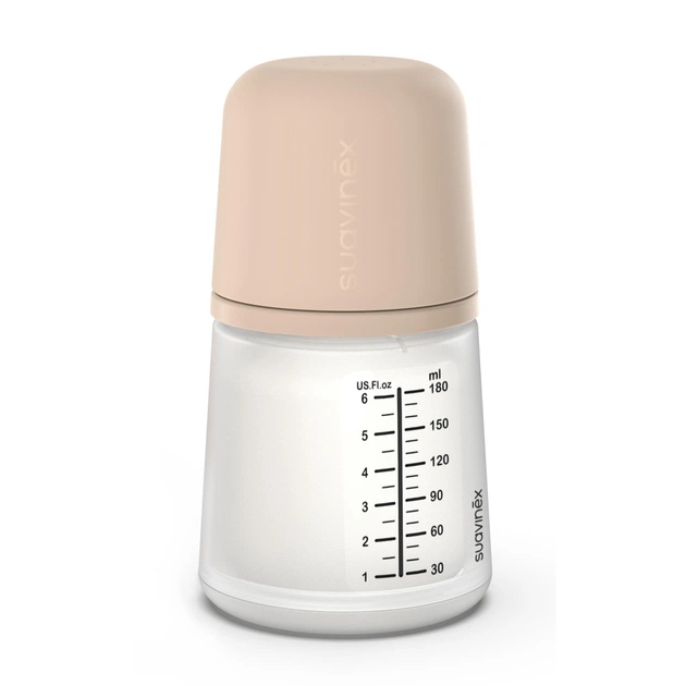 Пляшечка для годування Suavinex Zero. Zero Beige 180 мл, адаптивний потік (308416) - picture 2