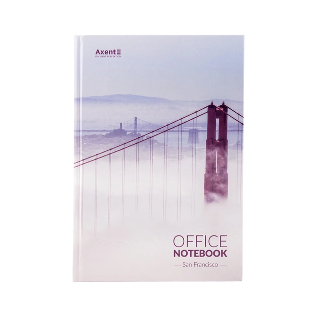Канцелярська книга Axent San Francisco А4 у твердій обкладинці 192 аркуші клітинка (8423-22-A) - зображення 1