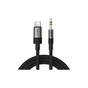 Кабель мультимедийный USB-C to 3.5mm M 0.15m black Acefast (6974316285274) - уменьшенное изображение 1
