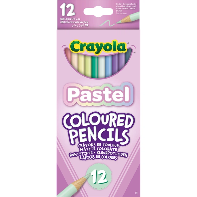 Карандаши цветные Crayola пастельные 12 шт (68-3366) - изображение 1