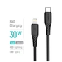 Дата кабель USB-C to Lightning 2.0m PD30W textured PVC black ColorWay (CW-CBPDCL095-BK) - уменьшенное изображение 4