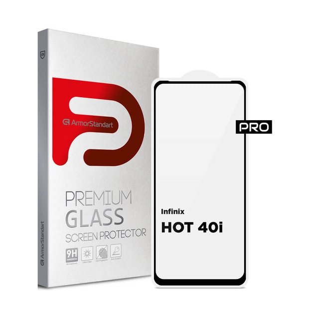 Скло захисне Armorstandart Pro Infinix HOT 40i Black (ARM73827) - зображення 1