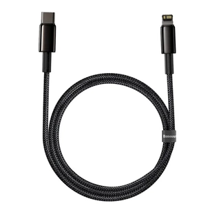 Кабель Baseus Tungsten Gold USB Type-C - Lightning (M/M), 20W, 1 м Black (6953156232037) зображення 1
