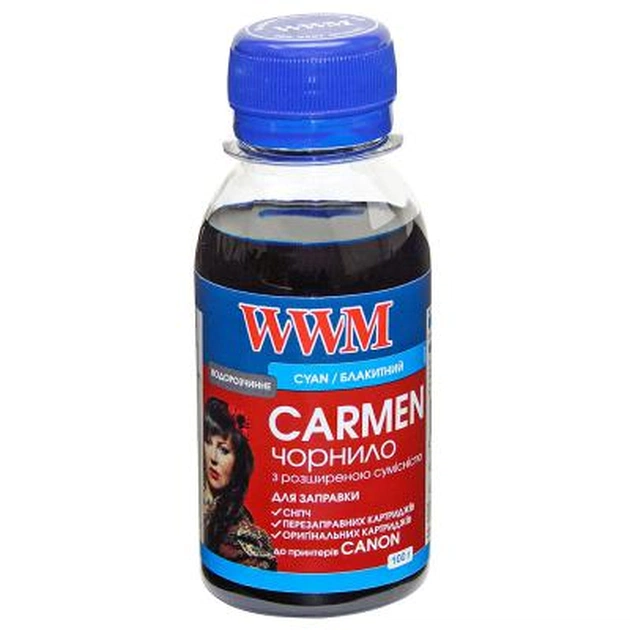 Чернила WWM CANON UNIVERSAL CARMEN 100g Cyan (CU/C-2) - изображение 1