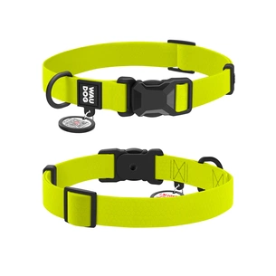 Нашийник для тварин WAUDOG Magnet c QR паспортом, магнітна пряжка-фастекс M лимонний (279526) зображення 1