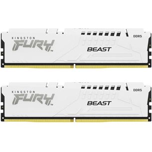Модуль пам'яті для комп'ютера DDR5 64GB (2x32GB) 5600 MHz Beast White EXPO Kingston Fury (ex.HyperX) (KF556C36BWEK2-64) зображення 1