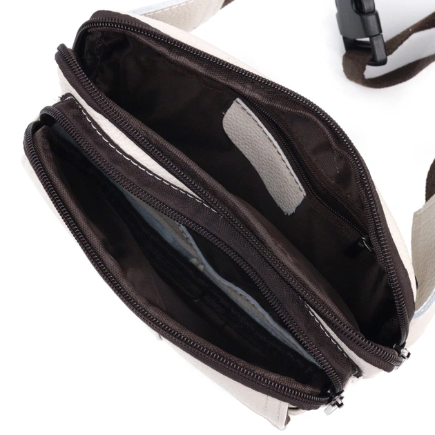 Сумка Vintage На пояс з натуральної шкіри Біла (21305) - зображення 3