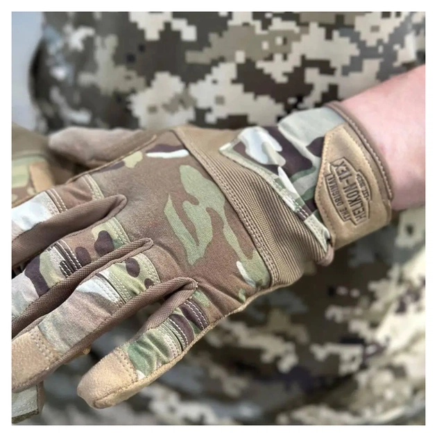 Тактичні рукавички Helikon-Tex Range Tactical Gloves - PenCott WildWood / Coyote A, S (RK-RNG-PO-4511A-B03) - изображение 4