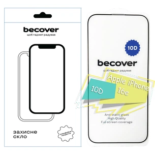 Скло захисне BeCover Apple iPhone 16e 10D Black (713235) зображення 1