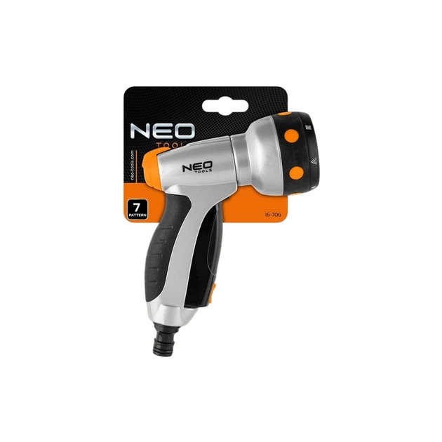 Пістолет для поливу Neo Tools CLICK, пістолетний, 7 функцій, 0.306кг (15-706) - зображення 1