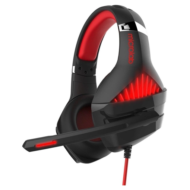 Навушники Microlab G6 3.5mm/USB Black/Red - изображение 1