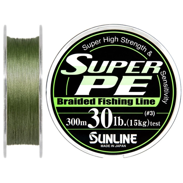 Шнур Sunline Super PE 300м 0,285мм 30Lb/15кг (темно-зелений) (1658.08.04) - изображение 1