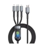 Дата кабель USB 2.0 AM to Lightning + Micro 5P + USB-C 1.2m 100W nylon black XoKo (SC-3100) - уменьшенное изображение 1