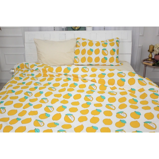 Постільна білизна MirSon Бязь Ranforce Elite 17-0531 Striped Lemon Односпальна (2200004665832) - изображение 1