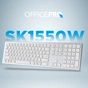 Клавіатура OfficePro SK1550 Wireless White (SK1550W) - зменшене зображення 4