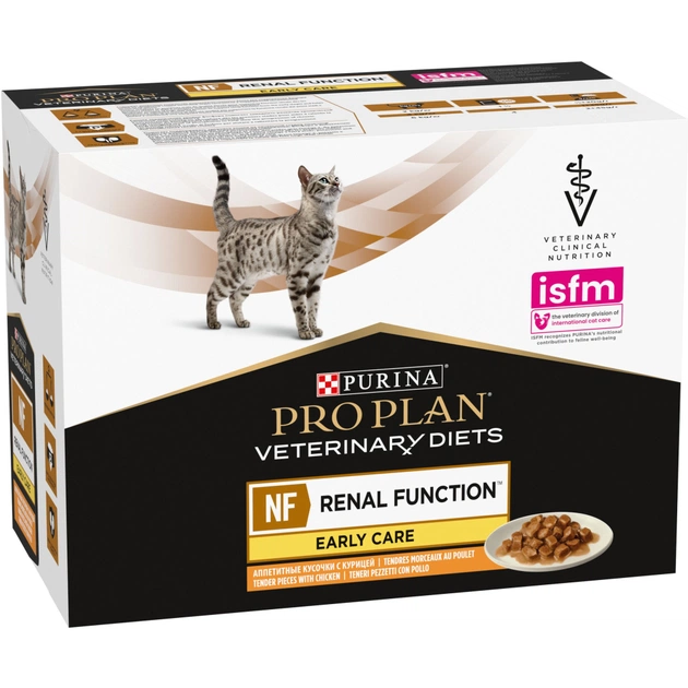 Вологий корм для кішок Purina Pro Plan Veterinary Diets NF Renal Function Early Care З куркою 10 x 85 г (7613287873934) - picture 4