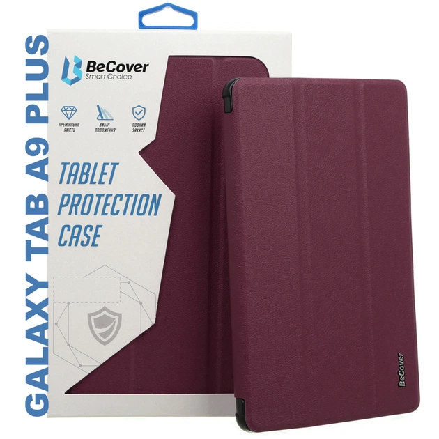 Чехол для планшета BeCover Smart Case Samsung Tab A9 Plus SM-X210/SM-X215/SM-X216 11.0" Red Wine (710311) - изображение 1