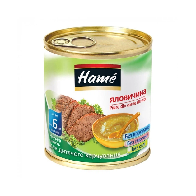 Дитяче пюре Hame м`ясне яловичина, 100 г (8595139726140) - зображення 1