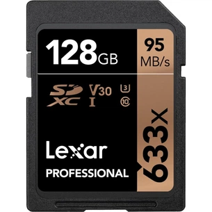 Карта пам'яті Lexar 128GB SDXC class 10 UHS-I U3 V30 633x Professional (LSD128CB633) зображення 1