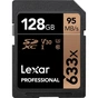 Карта пам'яті Lexar 128GB SDXC class 10 UHS-I U3 V30 633x Professional (LSD128CB633) - зменшене зображення 1