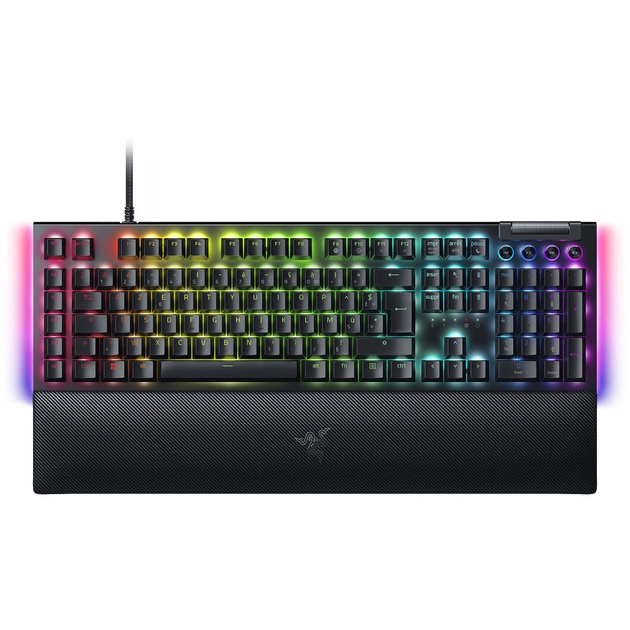 Клавіатура Razer BlackWidow V4 Yellow Switch USB RU Black (RZ03-04692500-R3R1) - зображення 1