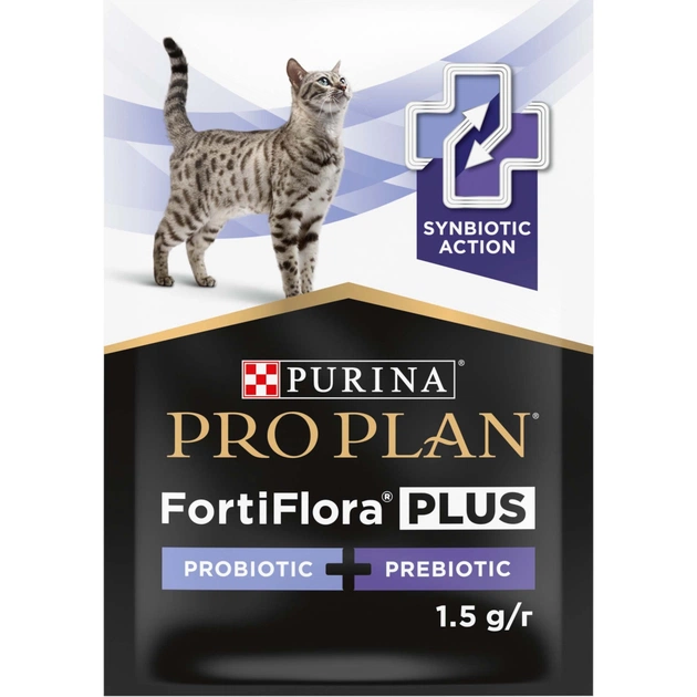 Пробіотична добавка для тварин Purina Pro Plan FortiFlora Plus Для котів і кошенят для підтримки нормальної мікрофлори кишківника 30 x 1.5 г (8445290507495) - picture 2