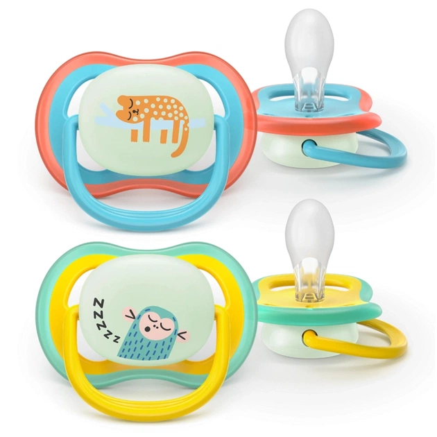 Пустушка Philips AVENT Ultra Air Нічна 18+ місяців 2 шт, блакитно-жовта (SCF376/32) - picture 1