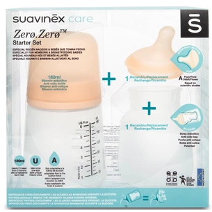 Пляшечка для годування Suavinex набір антиколіковий ZERO.ZERO 180 мл (306422) зображення 1