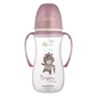 Пляшечка для годування Canpol babies PP Easystart Bonjour Paris антиколікова з широким отвором та ручками 300 м рожева (35/241_pin) - зменшене зображення 1