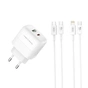 Зарядний пристрій XO 1xUSB QC3.0 + 1xUSB-C PD20W (XO-QC37) - зменшене зображення 3