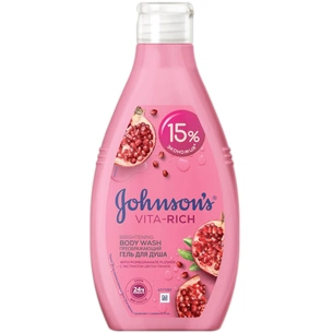Гель для душу Johnson's Vita-Rich Перетворювальний з екстрактом квітів граната 750 м (3574661128368) зображення 1