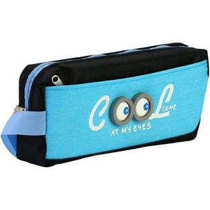 Пенал Cool For School 2 відділення Блакитний (C-6402-blue) зображення 1