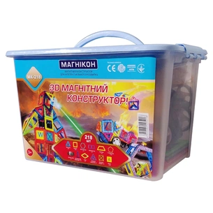 Конструктор Магнікон 218 деталей Plastic box (MK-218) зображення 1