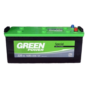 Акумулятор автомобільний GREEN POWER 225А збоку (+/-) (000022366) зображення 1