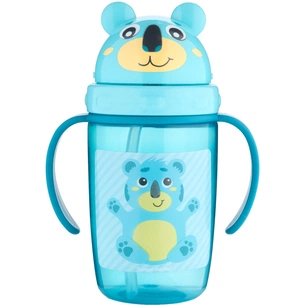 Поїльник-непроливайка Canpol babies Hello Little з трубочкою 400 мл Бірюзовий (56/500_tur) зображення 1