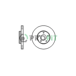 Гальмівний диск Profit 5010-1222 зображення 1