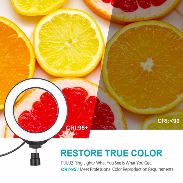 Набір блогера Puluz Ring USB LED lamp 6.2"+ tripod 1.1m (PKT3036) - picture 5