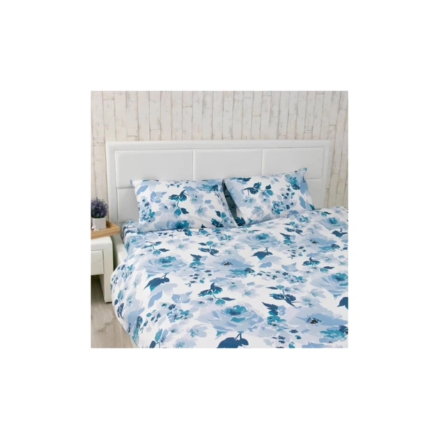 Постільна білизна Руно Blue Flowers бязь набивна полуторний (1.114_Blue Flowers) - зображення 1