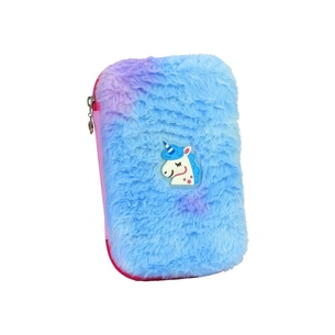 Пенал Cool For School 1 відділення з плюшем та аплікацією Блакитний (CF6514-blue) зображення 1