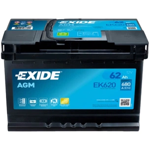 Акумулятор автомобільний EXIDE START-STOP AGM 62Ah Ев (-/+) (EK620) зображення 1