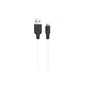 Дата кабель USB 2.0 AM to Lightning 1.0m 2A silicone X21 black+white HOCO (6957531071365) - уменьшенное изображение 3