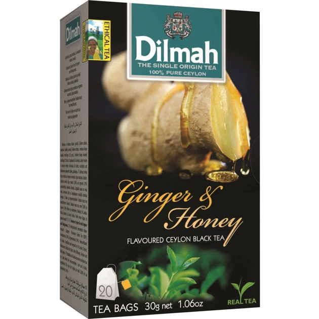 Чай Dilmah Імбир і мед 20х1.5 г (9312631142112) - изображение 1