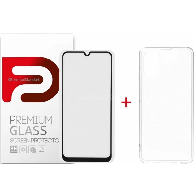 Чохол до мобільного телефона Armorstandart Samsung A31 Air Series Panel + Full Glue Glass (ARM58042) - зображення 1
