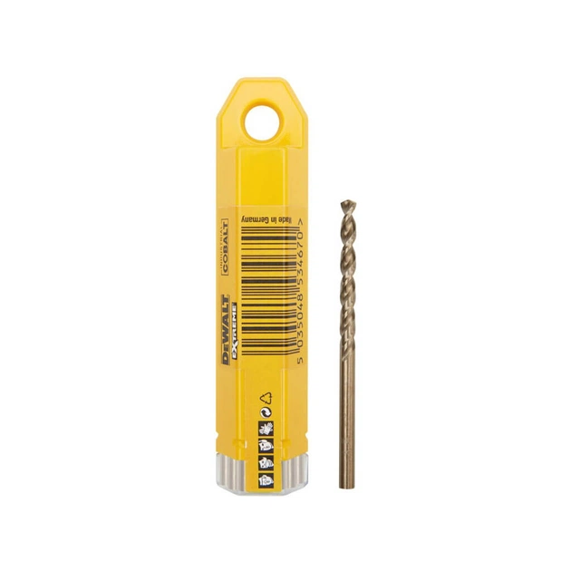 Сверло DeWALT по металлу EXTREME INDUSTRIAL COBALT HSS-CO, 3.5 х 70 х 39 мм, 10 шт (DT4923) - изображение 1