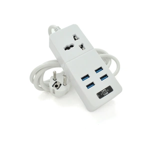 Мережевий фільтр живлення Voltronic TВ-Т06, 1роз, 4*USB White (ТВ-Т06-White) зображення 1